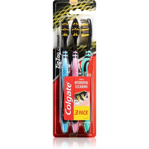 Colgate Colgate Zig Zag Charcoal četkice za zube medium 3 kom