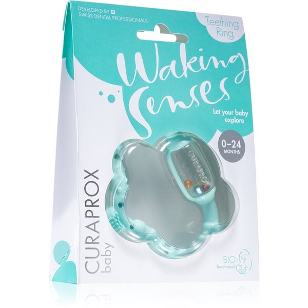 Curaprox Curaprox Baby Waking Senses prsten za žvakanje s masažnom zubnom četkicom i zvečkom 1 kom