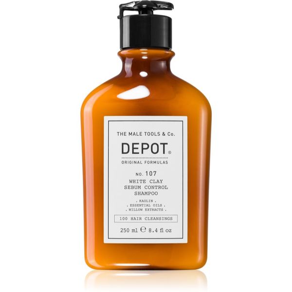 Depot Depot No. 107 White Clay Sebum Control Shampoo šampon za čišćenje za masnu kožu i vlasište 250 ml