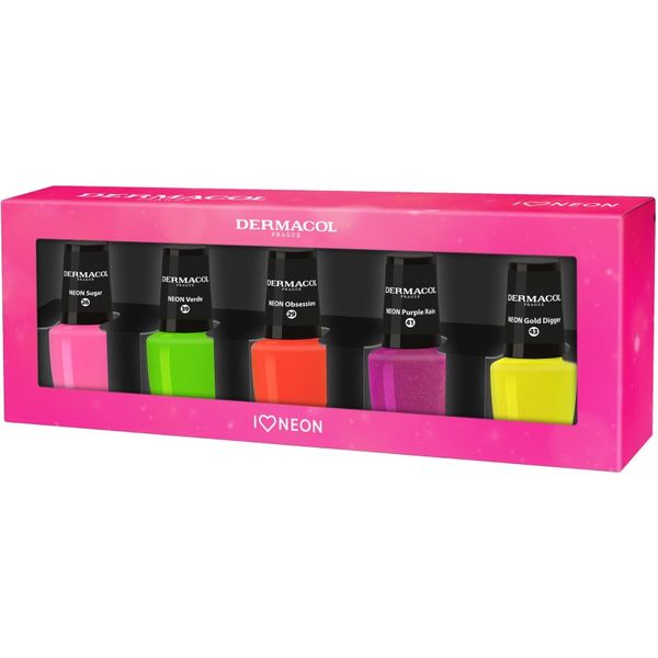Dermacol Dermacol Neon neonski lak za prirodne i umjetne nokte (poklon set)
