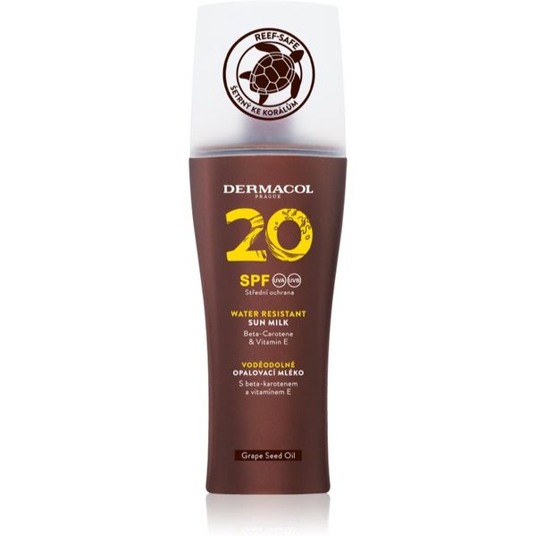 Dermacol Dermacol Sun Water Resistant vodootporno mlijeko za sunčanje u spreju SPF 20  200 ml