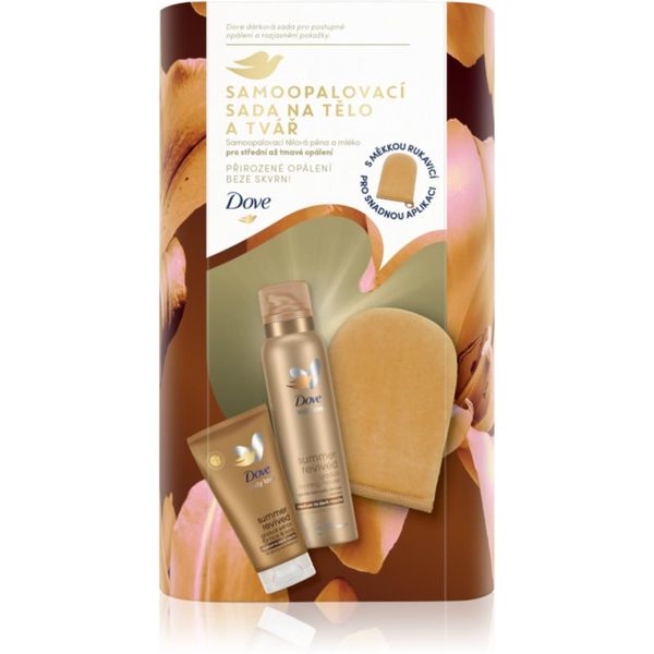 Dove Dove Summer Revived poklon set s učinkom samotamnjenja 3 kom