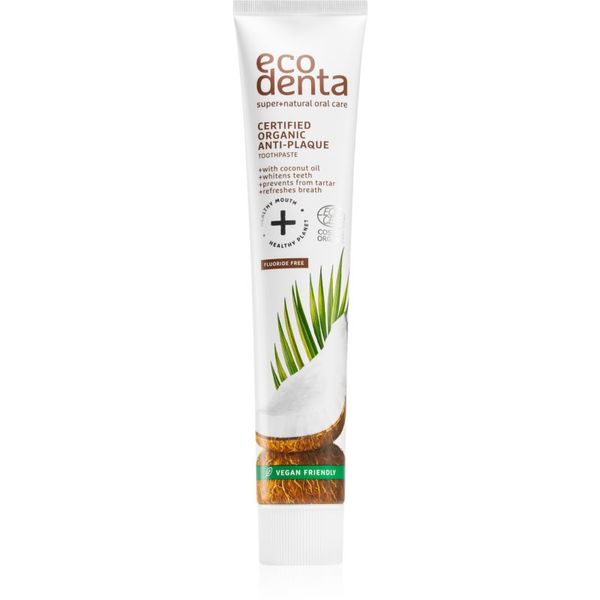Ecodenta Ecodenta Certified Organic Anti-plaque pasta protiv zubnog plaka za zdrave desni s kokosovim uljem 75 ml