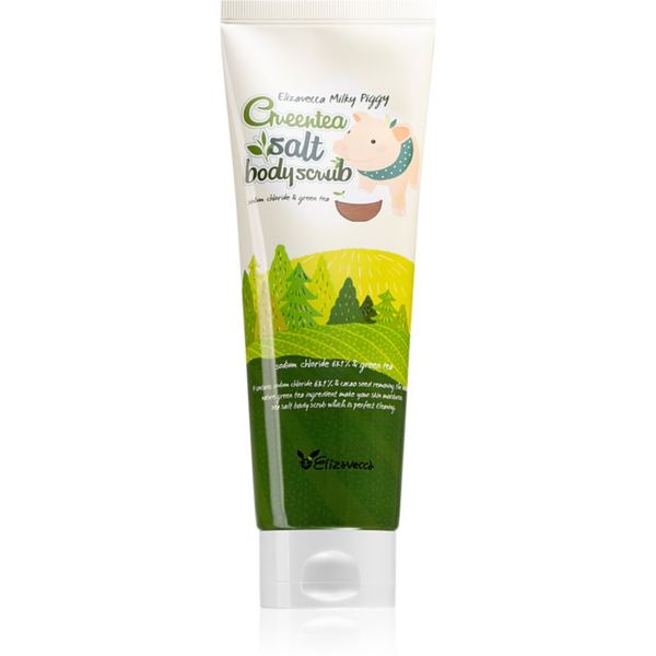 Elizavecca Elizavecca Milky Piggy Greentea Salt Body Scrub piling za čišćenje tijela sa zelenim čajem 300 ml