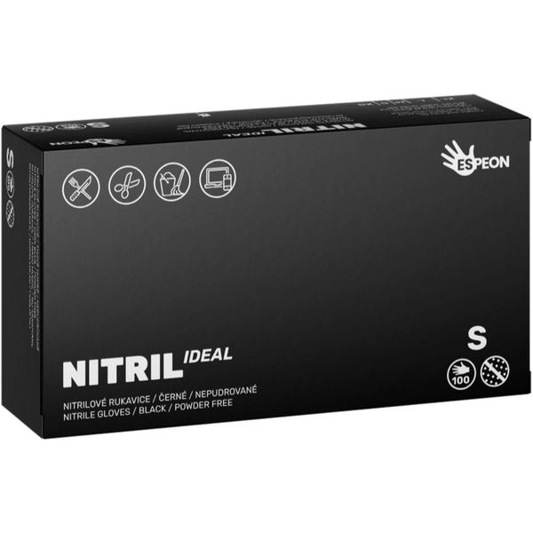 Espeon Espeon Nitril Ideal Black nitrilne rukavice bez pudera veličina S 100 kom