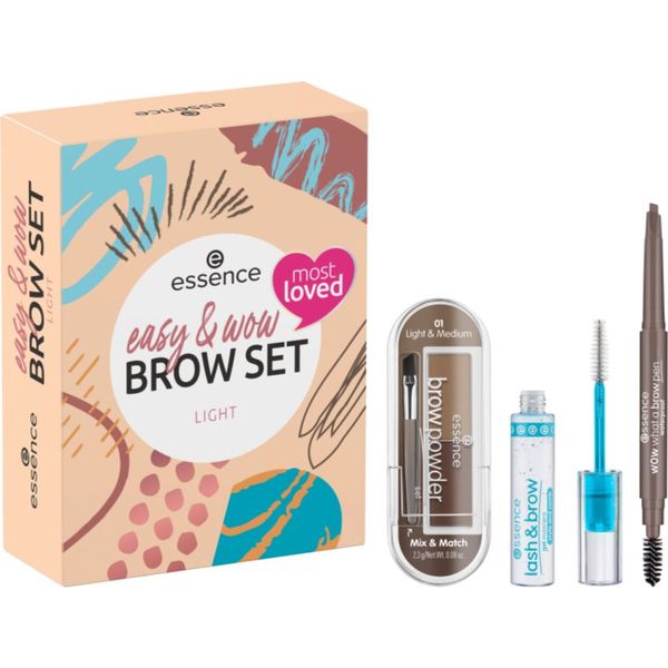 Essence essence easy & WOW poklon set Light(za obrve) nijansa