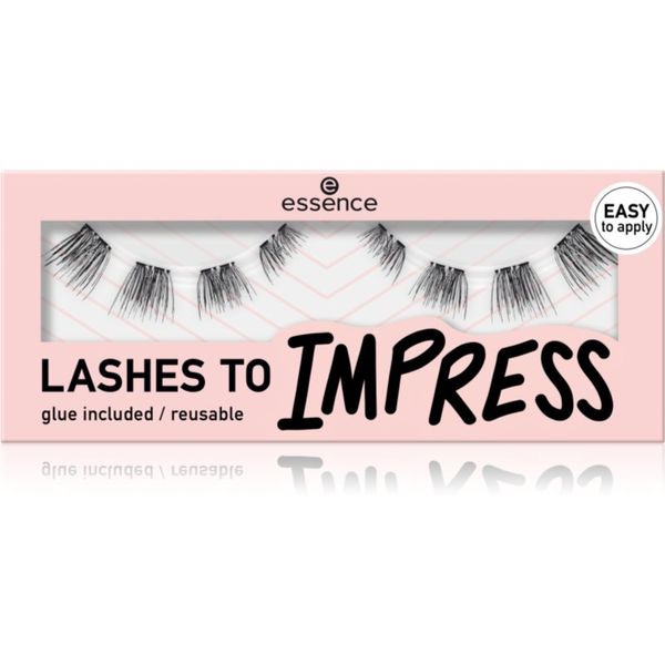 Essence Essence LASHES TO IMPRESS umjetne trepavice s ljepilom i aplikatorom 8 kom