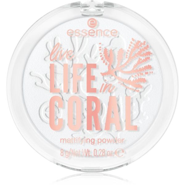 essence essence LIFE in CORAL matirajući puder nijansa 01 Smilin' From Shore To Reef 8 g