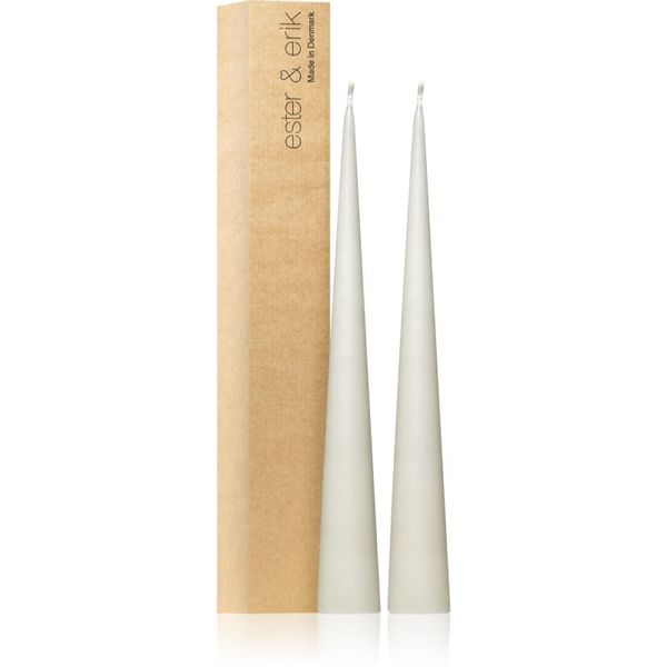 ester & erik ester & erik cone candles linen grey (no. 22) ukrasna svijeća 2x37 cm