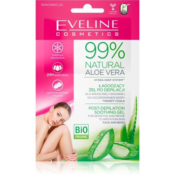 Eveline Cosmetics Eveline Cosmetics 99% Natural Aloe Vera umirujući gel nakon depilacije 2x5 ml