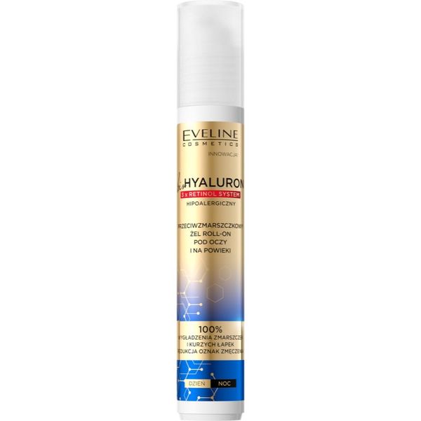 Eveline Cosmetics Eveline Cosmetics Bio Hyaluron 3x Retinol System rashlađujući roll-on za područje oko očiju protiv bora i tamnih krugova 15 ml