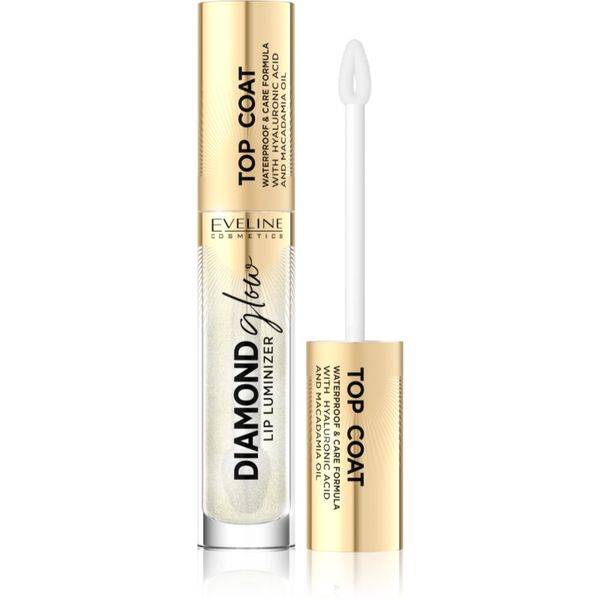 Eveline Cosmetics Eveline Cosmetics Diamond Glow svjetlucavo sjajilo za usne s hijaluronskom kiselinom nijansa 12 Top Coat 4,5 ml