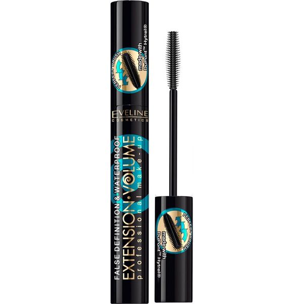 Eveline Cosmetics Eveline Cosmetics Extension Volume vodootporna maskara za produljenje i ekstra volumen trepavica 10 ml