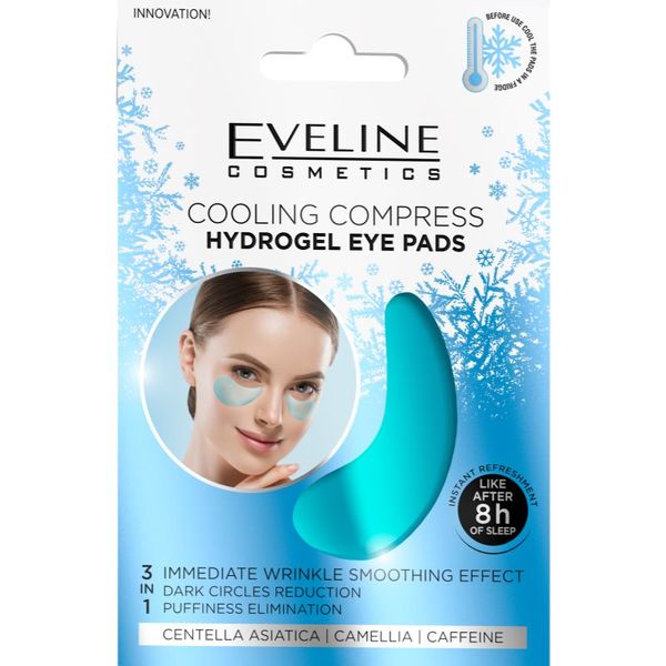 Eveline Cosmetics Eveline Cosmetics Hydra Expert hidrogel maska za područje oko očiju sa učinkom hlađenja 2 kom