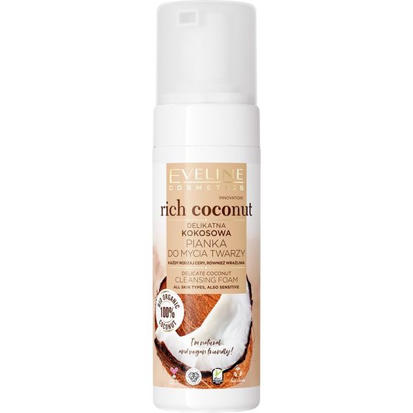 Eveline Cosmetics Eveline Cosmetics Rich Coconut nježna pjena za čišćenje s probioticima 150 ml