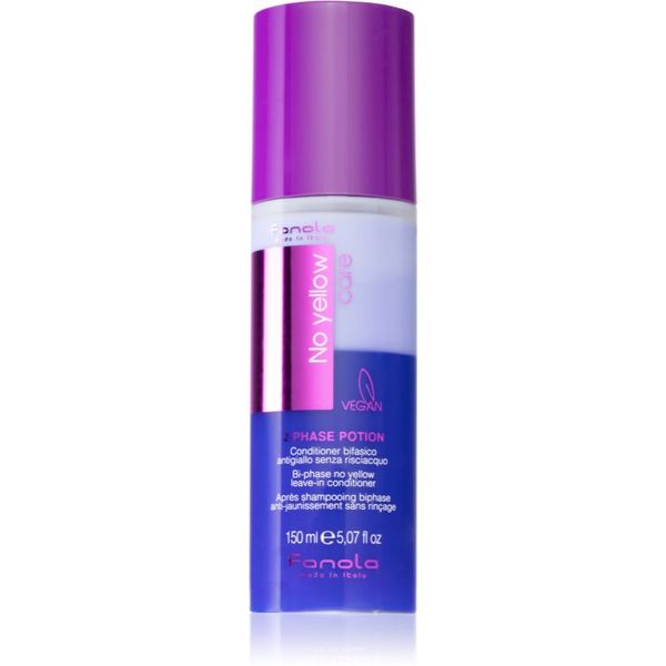 Fanola Fanola No Yellow 2 phase potion regenerator bez ispiranja za plavu i kosu s pramenovima 150 ml