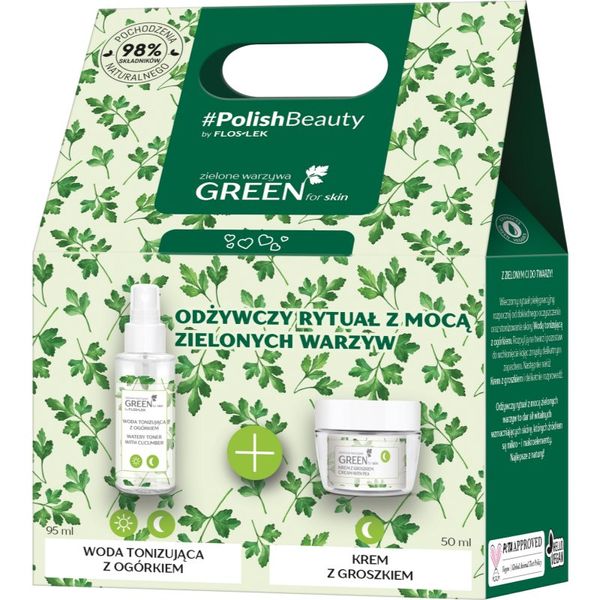 FlosLek Laboratorium FlosLek Laboratorium GREEN for skin poklon set (s hranjivim učinkom)