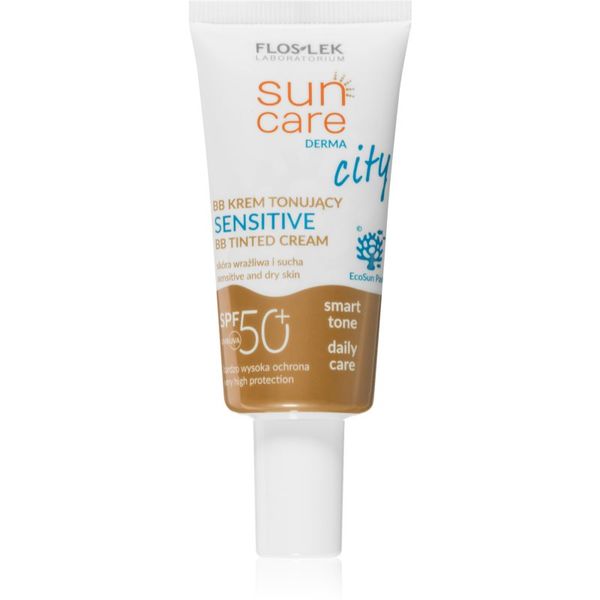 FlosLek Laboratorium FlosLek Laboratorium Sun Care Derma City BB BB krema s vrlo visokom UV zaštitom za osjetljivu kožu lica SPF 50+ 30 ml