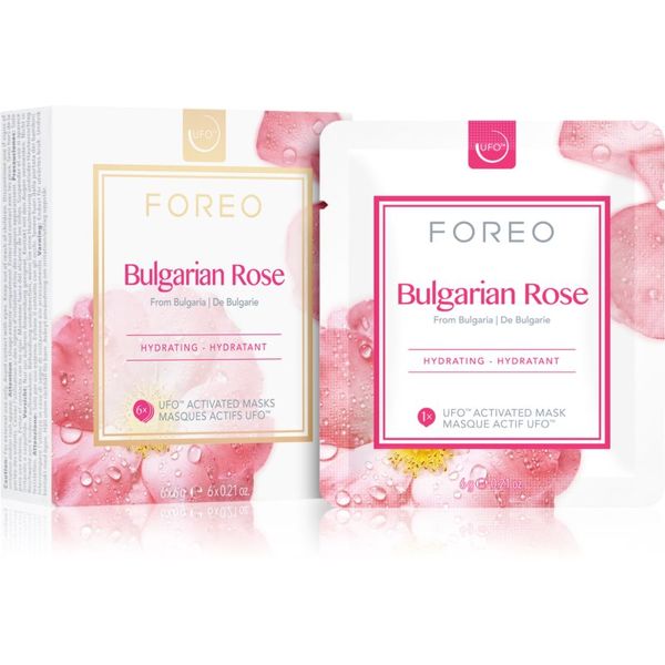 FOREO FOREO UFO™ Bulgarian Rose hidratantna maska 6 x 6 g
