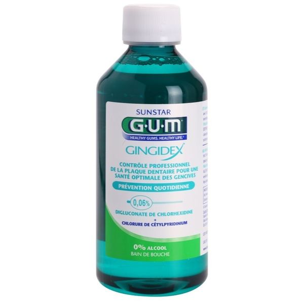 G.U.M G.U.M Gingidex 0,06% vodica za usta protiv zubnog plaka i za zdrave desni bez alkohola 300 ml