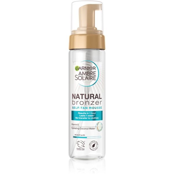 Garnier Garnier Ambre Solaire Natural Bronzer pjena za samotamnjenje za lice i tijelo s hidratantnim učinkom 200 ml