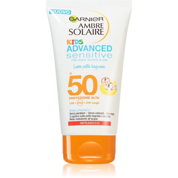 Garnier Garnier Ambre Solaire Sensitive Advanced zaštitno dječje mlijeko za sunčanje SPF 50 150 ml