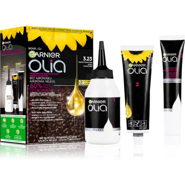 Garnier Garnier Olia Big Kit trajna boja za kosu nijansa 3.23 Dark Chocolate