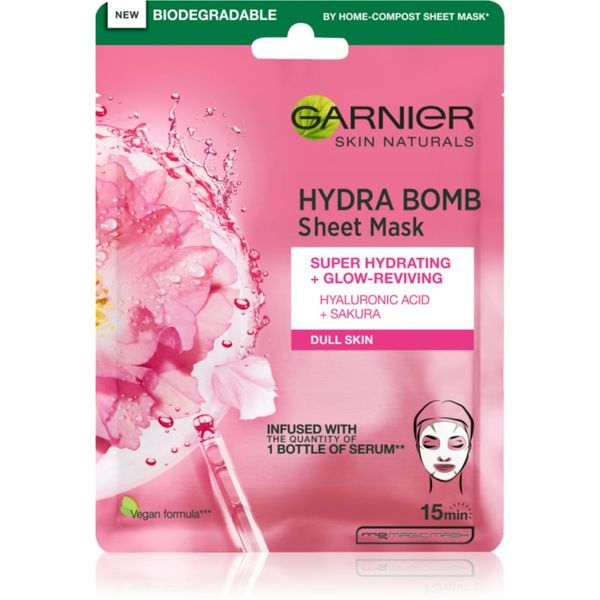 Garnier Garnier Skin Naturals Hydra Bomb Sheet maska za posvjetljivanje 28 g