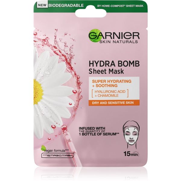 Garnier Garnier Skin Naturals Moisture+Comfort super hidratantna umirujuća sheet maska za suho i osjetljivo lice 28 g