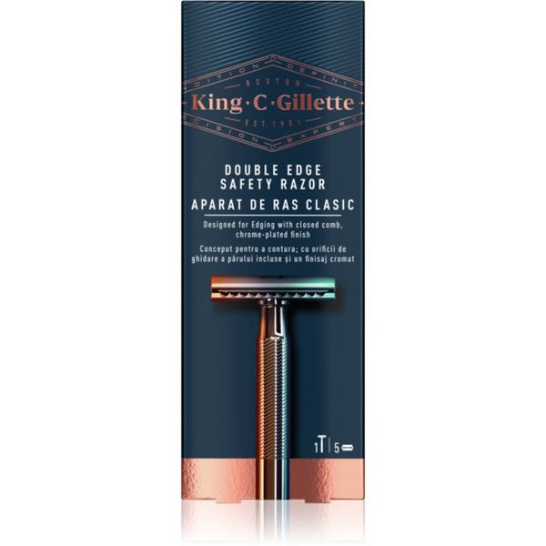 Gillette Gillette King C. Double Edge brijač + britvice 5 kom 1 kom