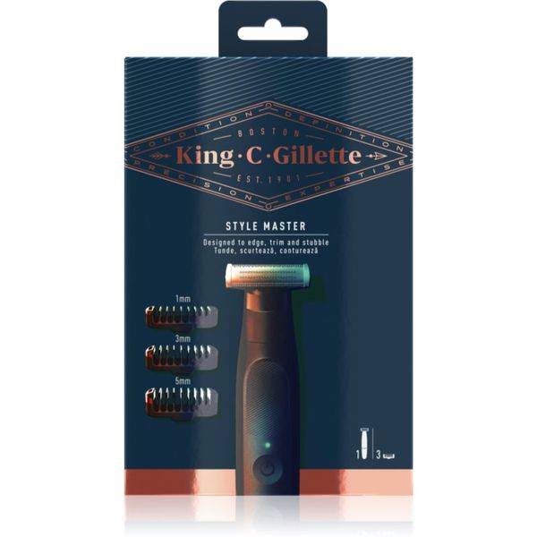 Gillette Gillette King C. Style Master Trimer za bradu sa zamjenjivim nastavcima za muškarce 4 kom