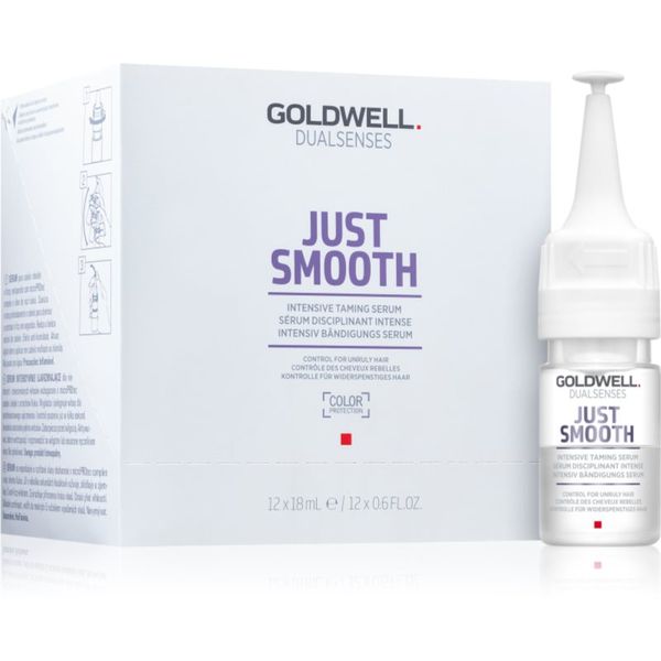 Goldwell Goldwell Dualsenses Just Smooth serum za zaglađivanje za neposlušnu i anti-frizz kosu 12x18 ml