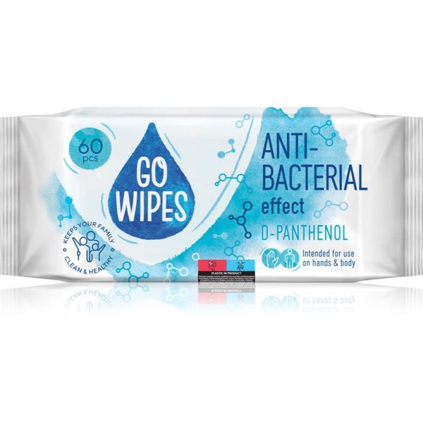 GoWipes GoWipes Anti-Bacterial Effect D-Panthenol vlažne maramice za čišćenje za ruke i tijelo 60 kom