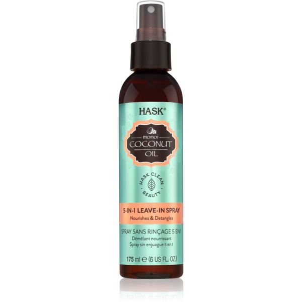 HASK HASK Monoi Coconut Oil sprej bez ispiranja za sjajnu i mekanu kosu 175 ml