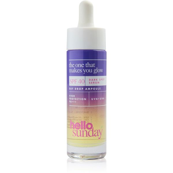 hello sunday hello sunday the one that makes you glow ujednačavajuća njega za lice s hiperpigmentacijom protiv tamnih mrlja SPF 40 30 ml
