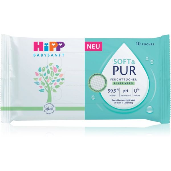 Hipp Hipp Soft & Pur vlažne maramice za čišćenje za djecu od rođenja 10 kom