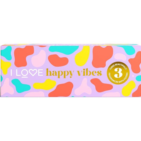 I love... I love... Special Moments Happy Vibes bomba za kupanje parfemi Mango, Grapefruit, Peach 3x150 g