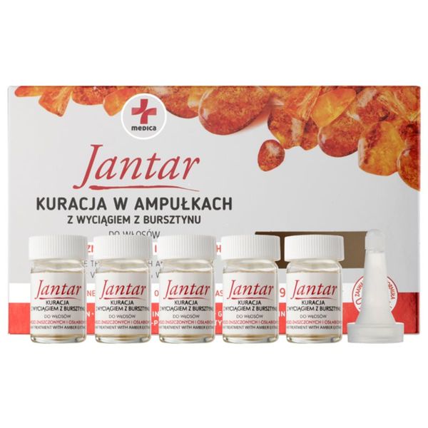 Ideepharm Ideepharm Medica Jantar obnavljajuća kura za oštećenu i lomljivu kosu 5 x 5 ml