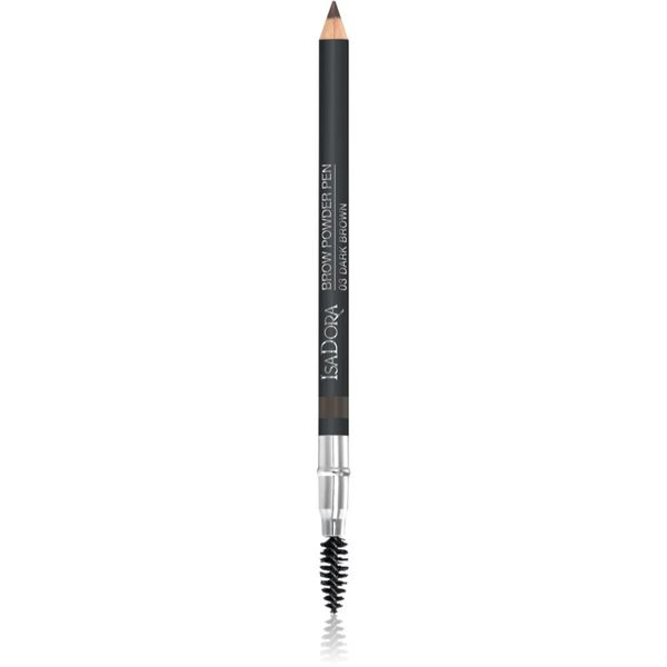 IsaDora IsaDora Brow Powder Pen olovka za obrve sa četkicom nijansa 03 Dark Brown 1,1 g