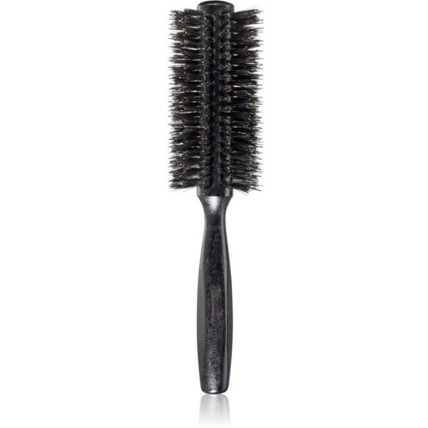 Janeke Janeke Black Line Tumbled Wood Hairbrush Ø 55mm okrugla četka za kosu s najlonskim i svinjskim čekinjama