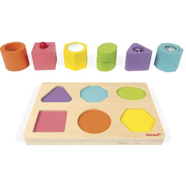 Janod Janod Wood Shapes and Sound aktivna umetaljka 12 m+ 6 kom