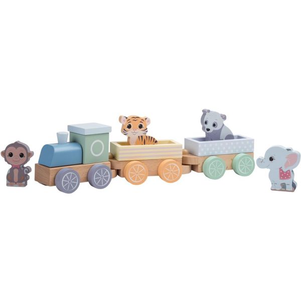 Jouéco Jouéco The Wildies Family Trainset with Animals set za djecu 18 m+ 7 kom