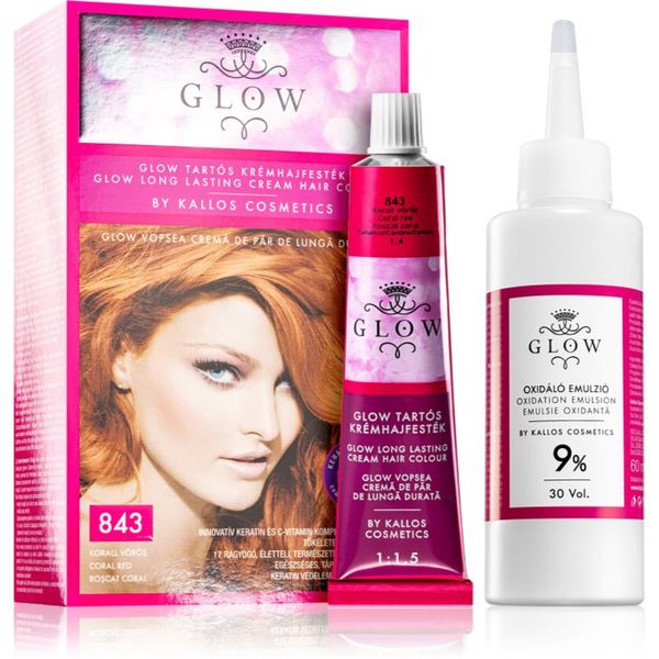 Kallos Kallos Glow trajna boja za kosu nijansa 843 Coral Red 100 ml