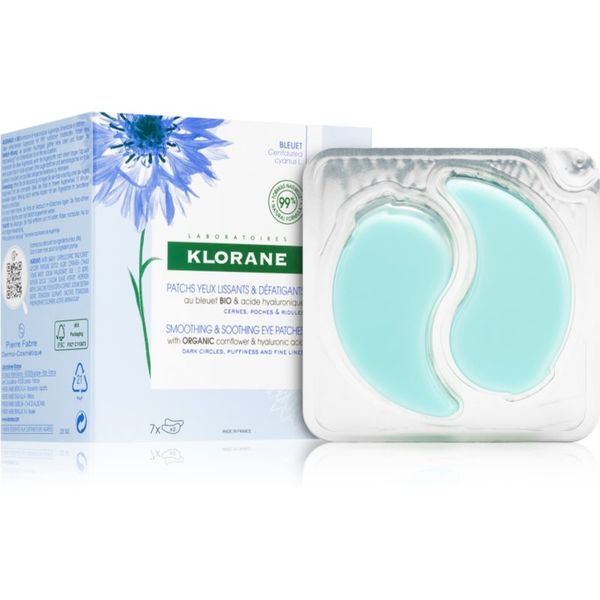 Klorane Klorane Cornflower Organic posvjetljujuća maska za okoloočno područje 7x2 kom