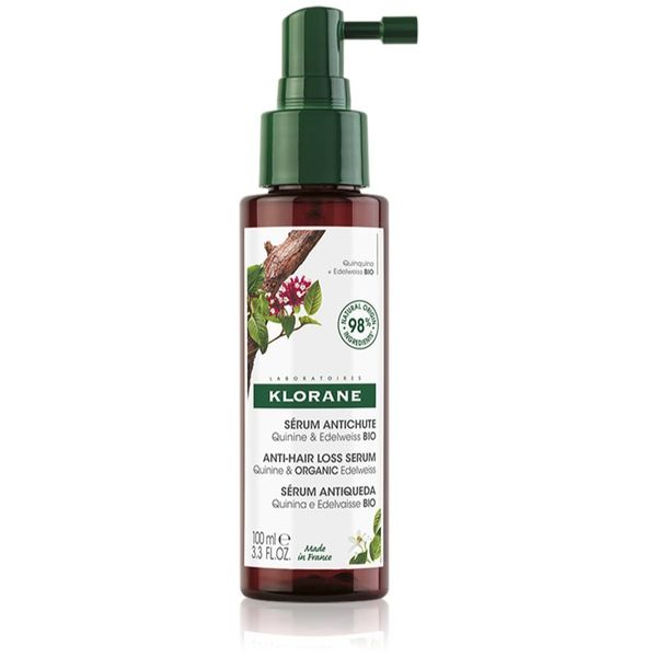 Klorane Klorane Quinine & Edelweiss Bio serum za jačanje protiv gubitka kose 100 ml