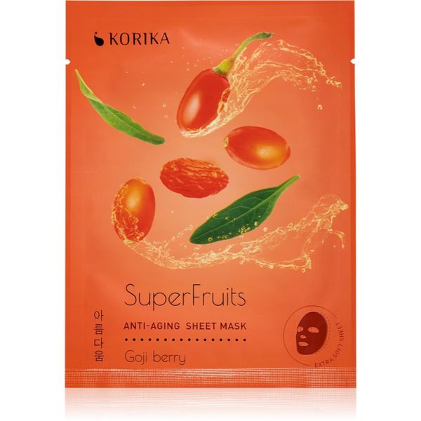 KORIKA KORIKA SuperFruits Goji Berry - Anti-aging Sheet Mask pomlađujuća maska za lice Goji berry 25 g