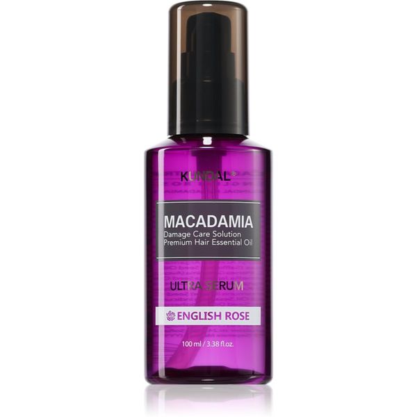 KUNDAL KUNDAL Macadamia Ultra Serum English Rose regenerirajući uljni serum za oštećenu kosu 100 ml