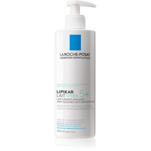 La Roche-Posay La Roche-Posay Lipikar Lait Urea 5+ umirujuće mlijeko za tijelo za suhu i nadraženu kožu 400 ml