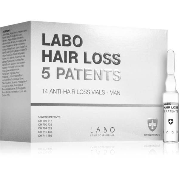 Labo Hair Loss Labo Hair Loss 5 Patents intenzivna kura protiv gubitka kose kod muškaraca 14x3,5 ml
