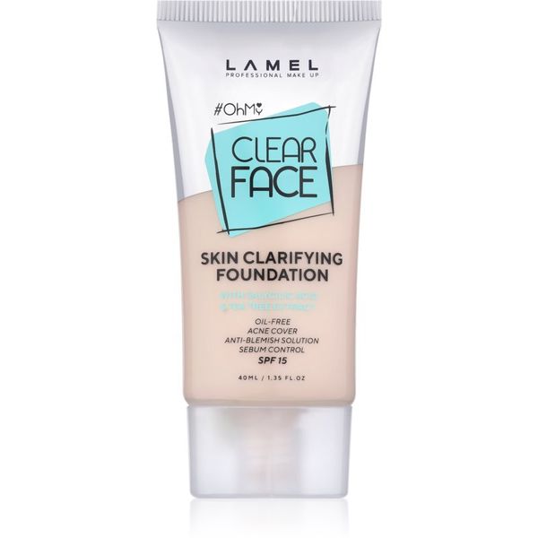 LAMEL LAMEL OhMy Clear Face puder s visokim prekrivanjem za problematičnu i masnu kožu nijansa 401 40 ml